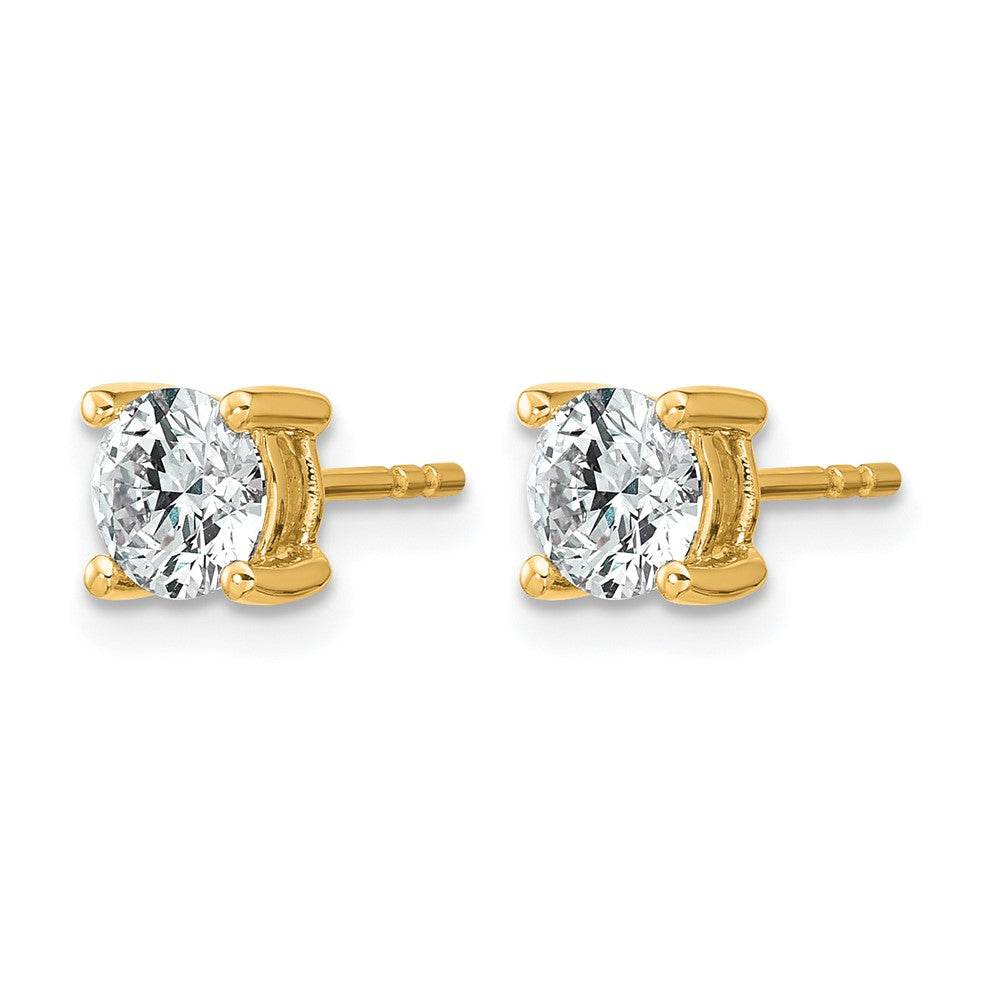 True Origin Lab Grown Diamond VS+ F+ Round Four Prong Heavy Weight Complete Stud Earrings