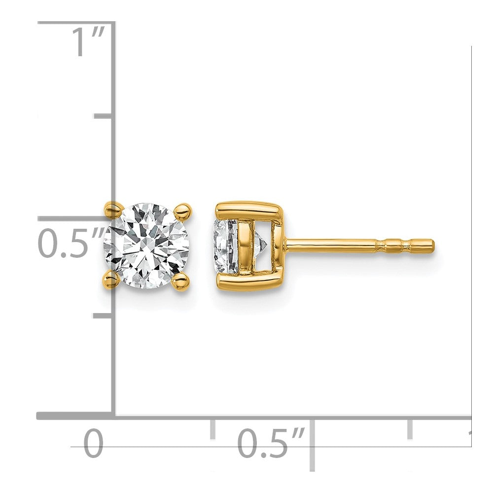True Origin Lab Grown Diamond VS+ F+ Round Four Prong Heavy Weight Complete Stud Earrings