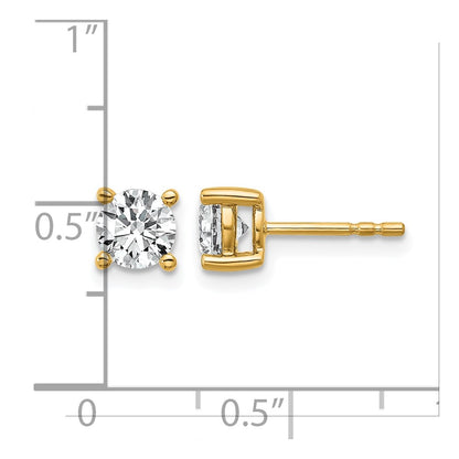 True Origin Lab Grown Diamond VS+ F+ Round Four Prong Heavy Weight Complete Stud Earrings
