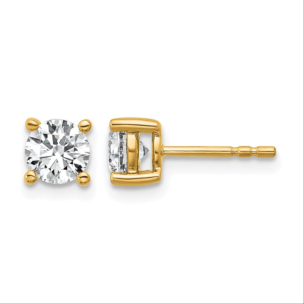 True Origin Lab Grown Diamond VS+ F+ Round Four Prong Heavy Weight Complete Stud Earrings