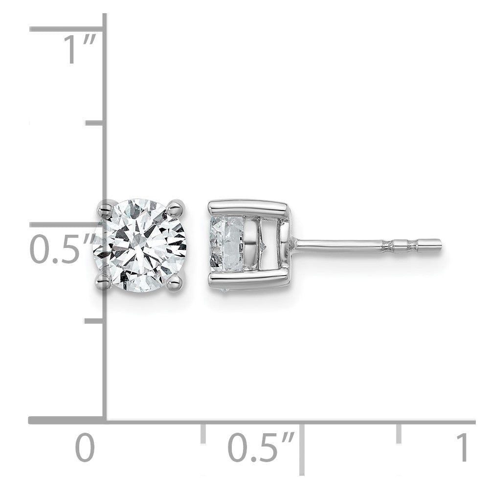 True Origin Lab Grown Diamond VS+ F+ Round Four Prong Heavy Weight Complete Stud Earrings
