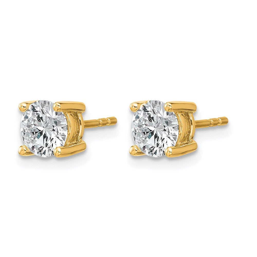 True Origin Lab Grown Diamond VS+ F+ Round Four Prong Heavy Weight Complete Stud Earrings