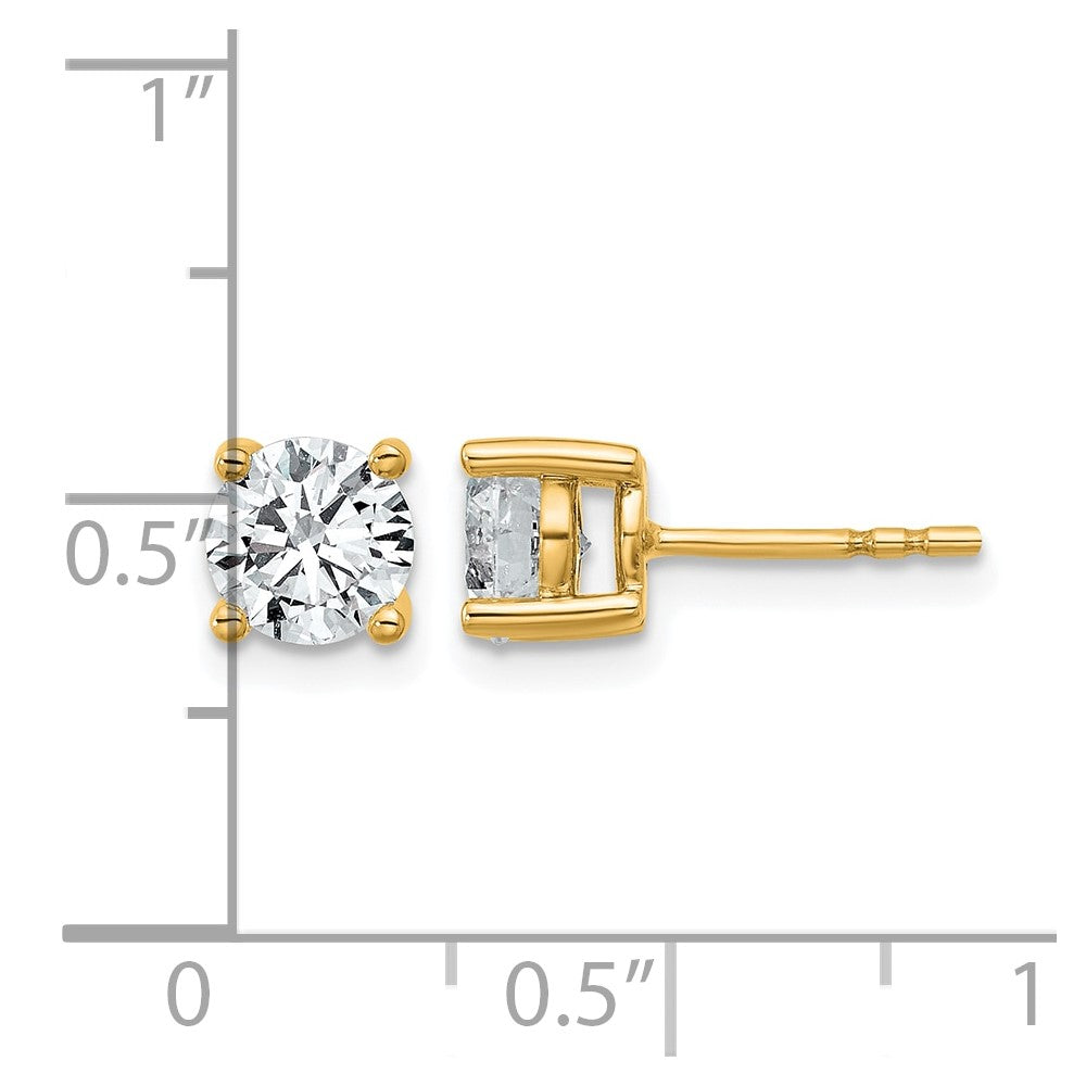 True Origin Lab Grown Diamond VS+ F+ Round Four Prong Heavy Weight Complete Stud Earrings