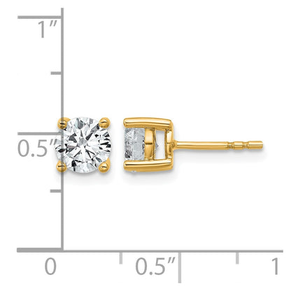 True Origin Lab Grown Diamond VS+ F+ Round Four Prong Heavy Weight Complete Stud Earrings