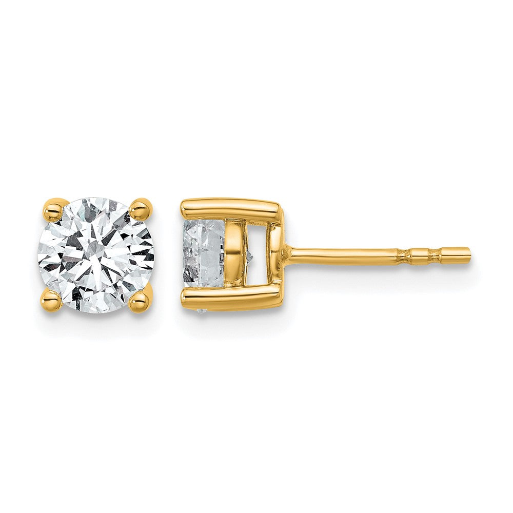 True Origin Lab Grown Diamond VS+ F+ Round Four Prong Heavy Weight Complete Stud Earrings