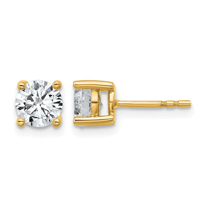 True Origin Lab Grown Diamond VS+ F+ Round Four Prong Heavy Weight Complete Stud Earrings