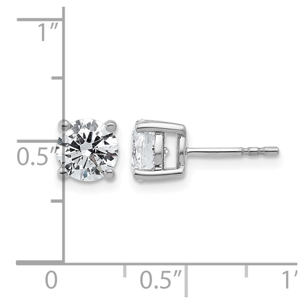 True Origin Lab Grown Diamond VS+ F+ Round Four Prong Heavy Weight Complete Stud Earrings