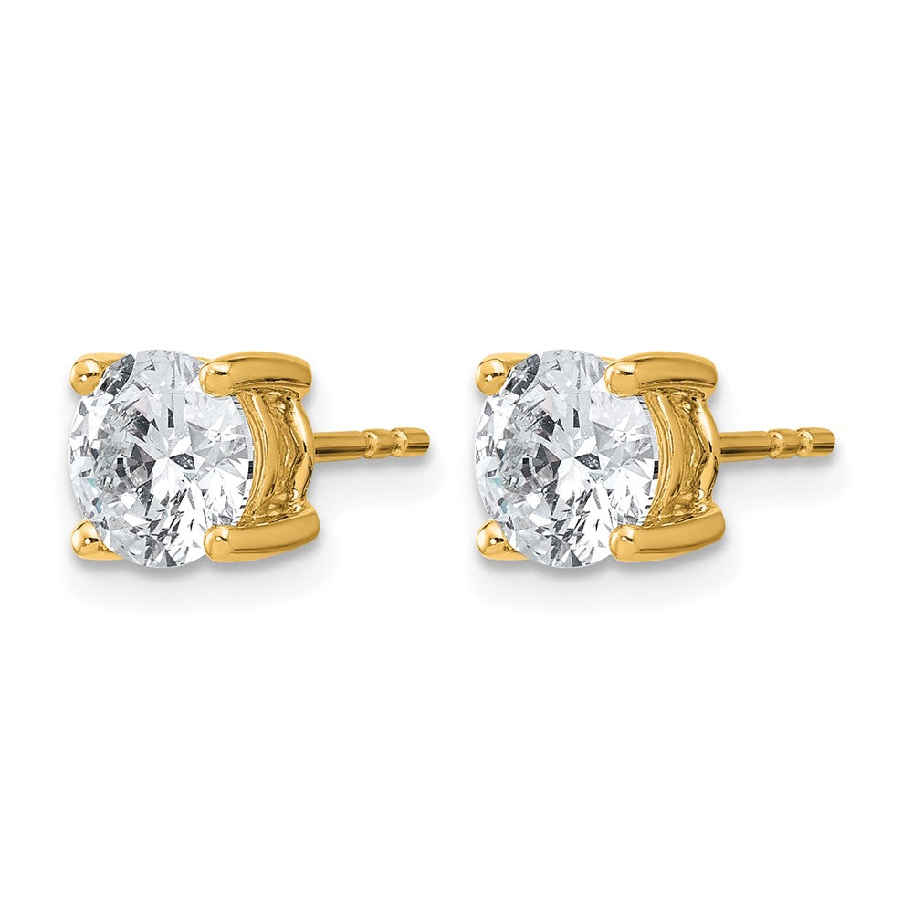 True Origin Lab Grown Diamond VS+ F+ Round Four Prong Heavy Weight Complete Stud Earrings