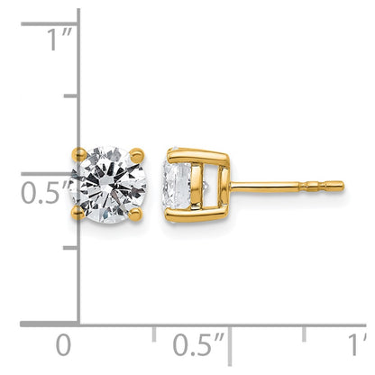 True Origin Lab Grown Diamond VS+ F+ Round Four Prong Heavy Weight Complete Stud Earrings