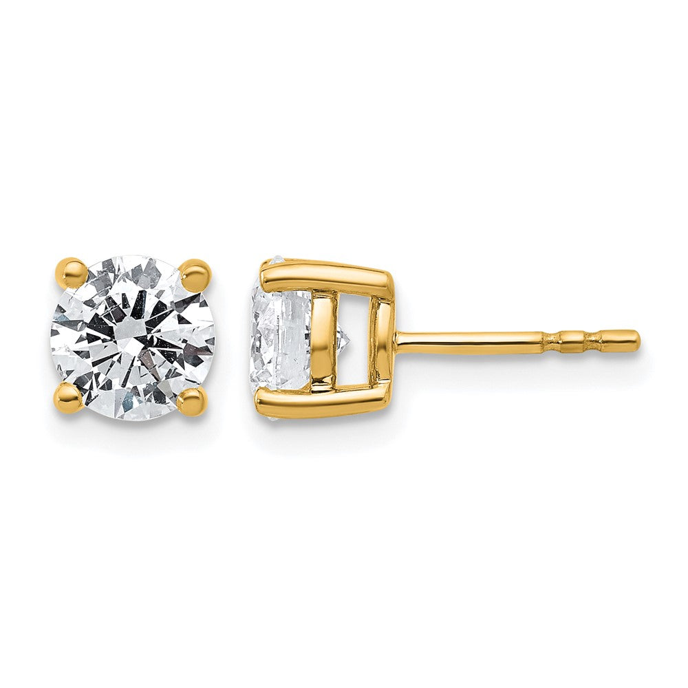 True Origin Lab Grown Diamond VS+ F+ Round Four Prong Heavy Weight Complete Stud Earrings