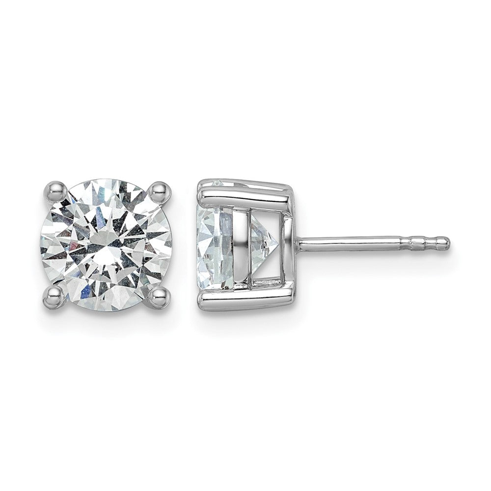 True Origin Lab Grown Diamond VS+ F+ Round Four Prong Heavy Weight Complete Stud Earrings