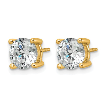 True Origin Lab Grown Diamond VS+ F+ Round Four Prong Heavy Weight Complete Stud Earrings
