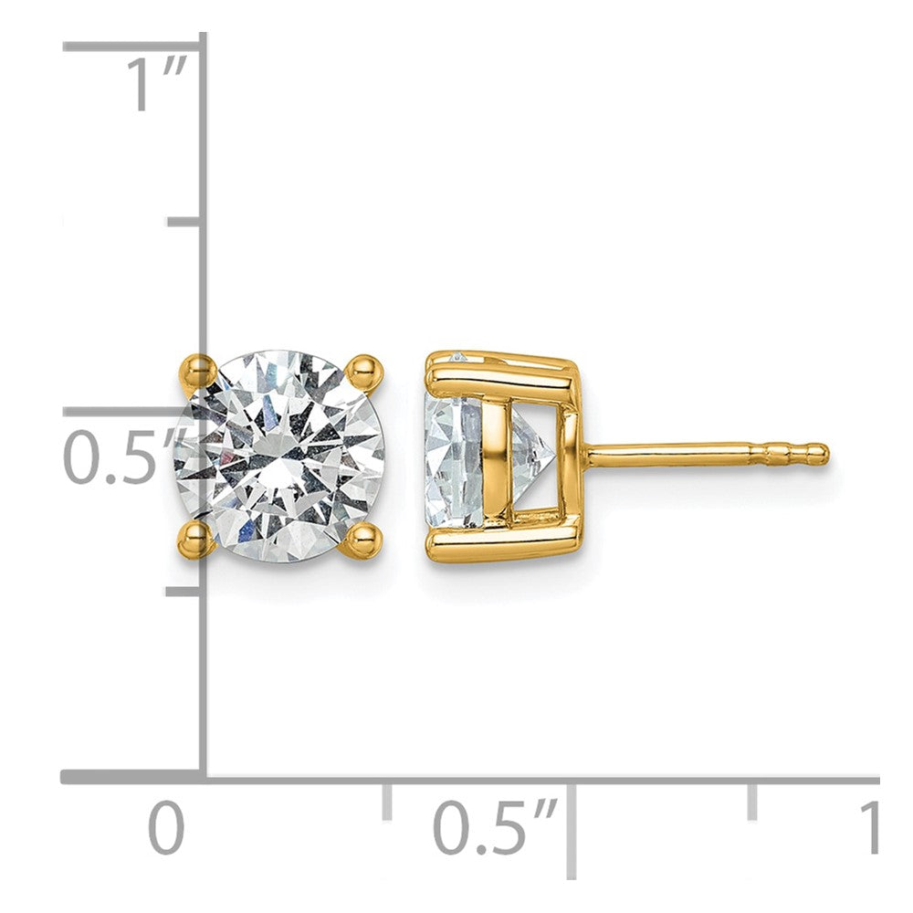 True Origin Lab Grown Diamond VS+ F+ Round Four Prong Heavy Weight Complete Stud Earrings