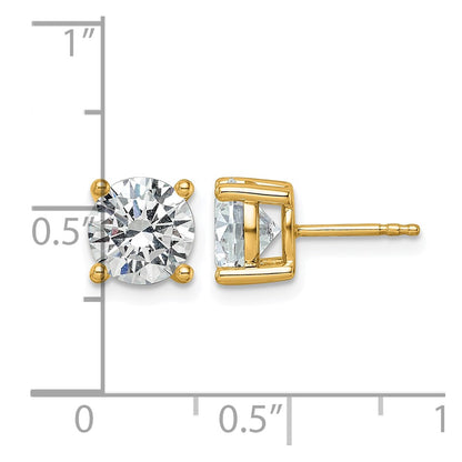 True Origin Lab Grown Diamond VS+ F+ Round Four Prong Heavy Weight Complete Stud Earrings