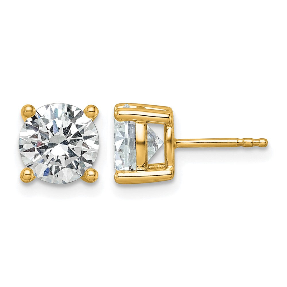True Origin Lab Grown Diamond VS+ F+ Round Four Prong Heavy Weight Complete Stud Earrings