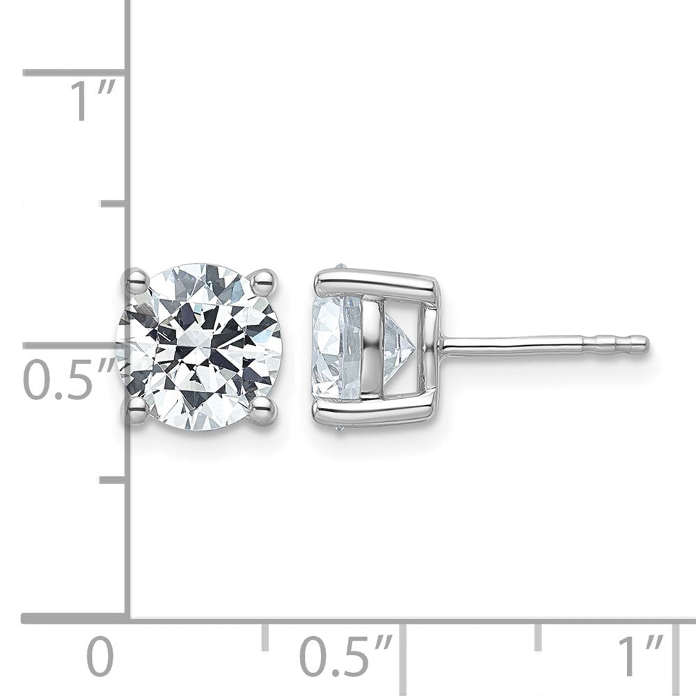 True Origin Lab Grown Diamond VS+ F+ Round Four Prong Heavy Weight Complete Stud Earrings