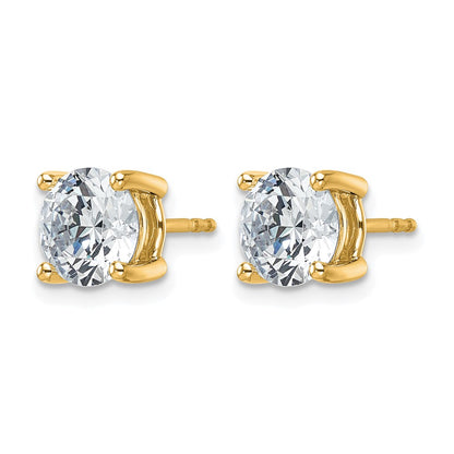 True Origin Lab Grown Diamond VS+ F+ Round Four Prong Heavy Weight Complete Stud Earrings