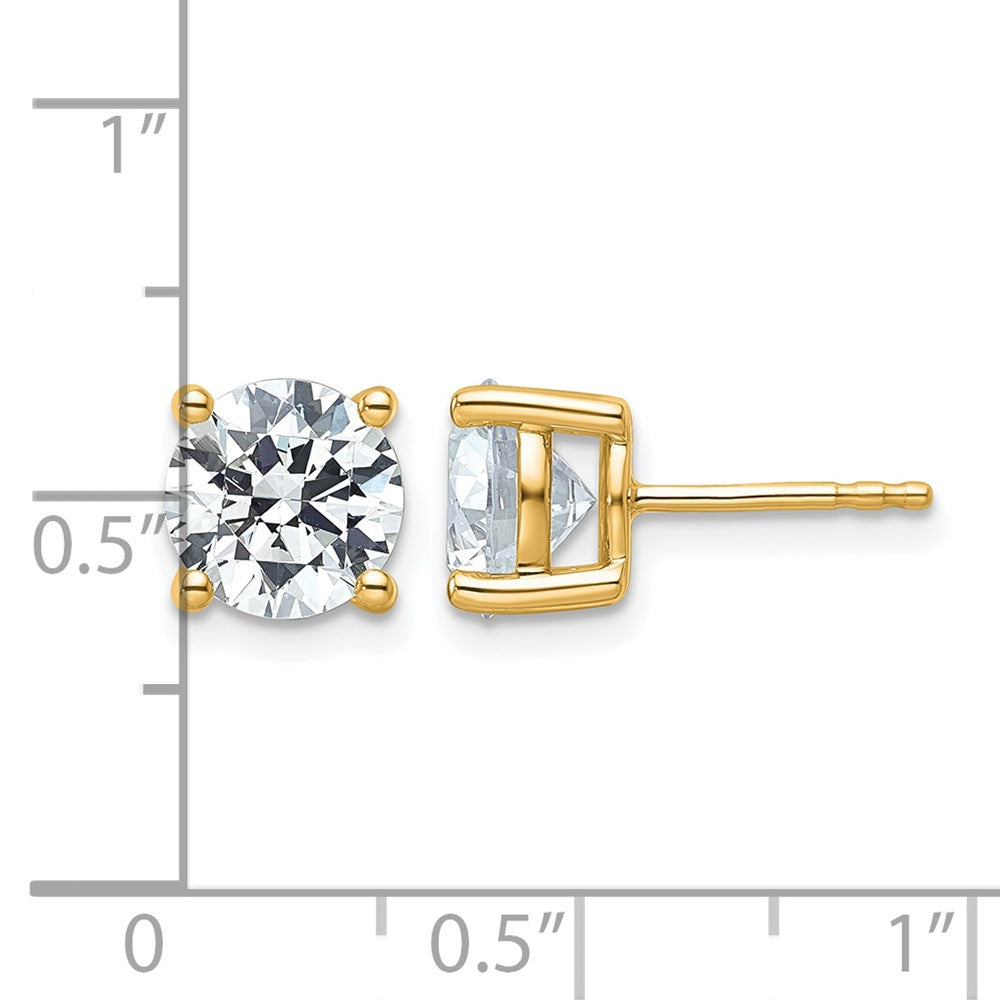 True Origin Lab Grown Diamond VS+ F+ Round Four Prong Heavy Weight Complete Stud Earrings