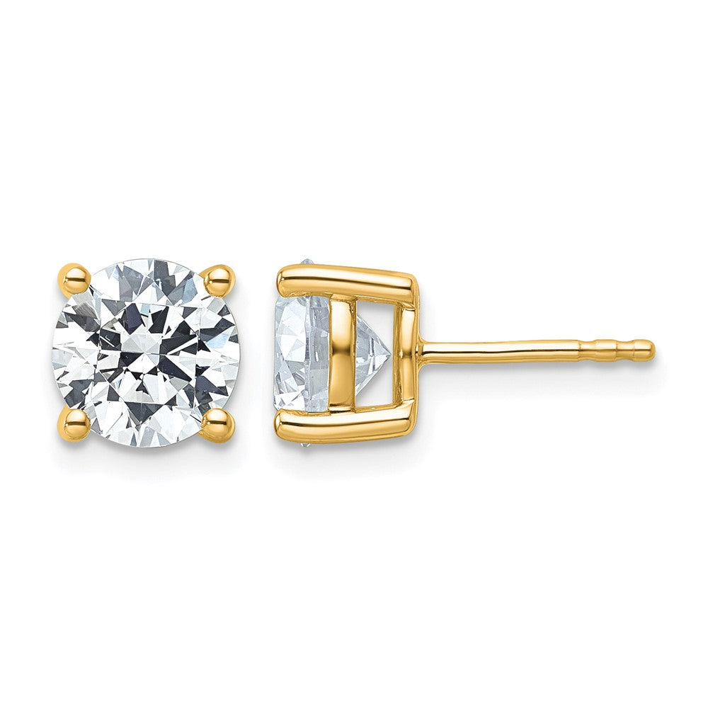 True Origin Lab Grown Diamond VS+ F+ Round Four Prong Heavy Weight Complete Stud Earrings