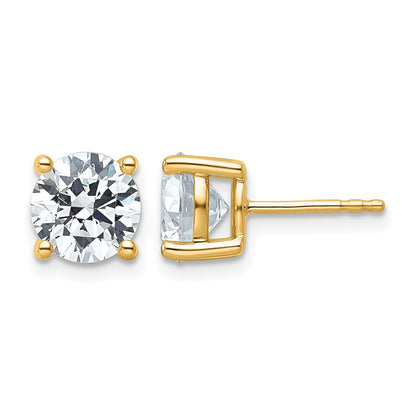 True Origin Lab Grown Diamond VS+ F+ Round Four Prong Heavy Weight Complete Stud Earrings