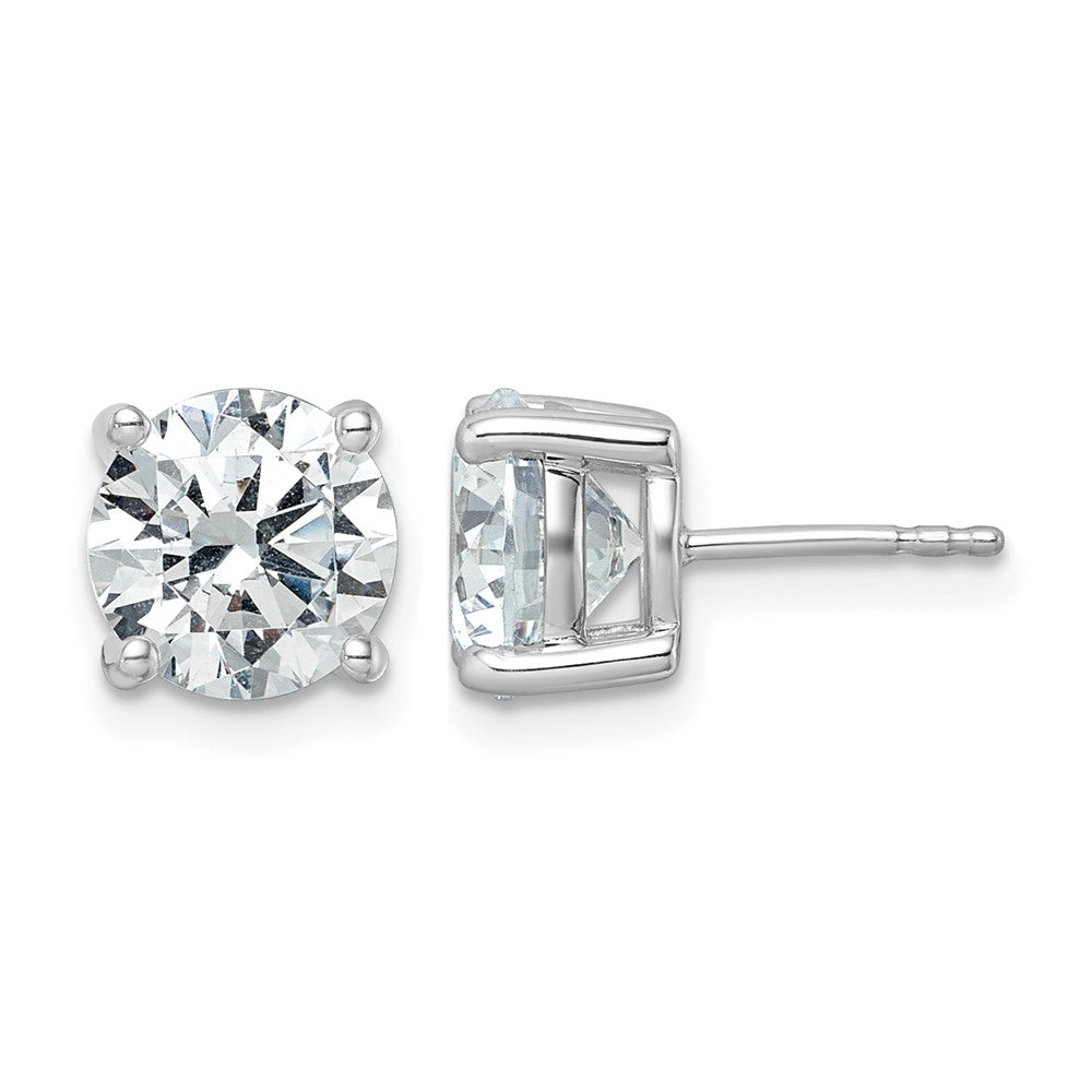 True Origin Lab Grown Diamond VS+ F+ Round Four Prong Heavy Weight Complete Stud Earrings