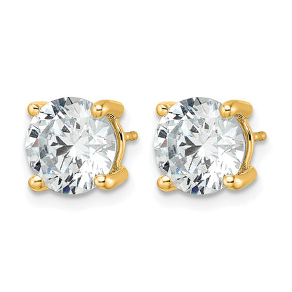 True Origin Lab Grown Diamond VS+ F+ Round Four Prong Heavy Weight Complete Stud Earrings