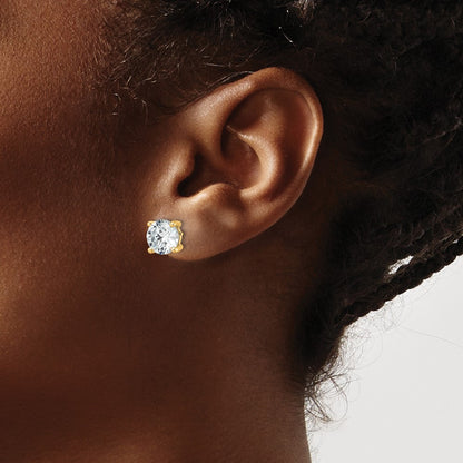 True Origin Lab Grown Diamond VS+ F+ Round Four Prong Heavy Weight Complete Stud Earrings