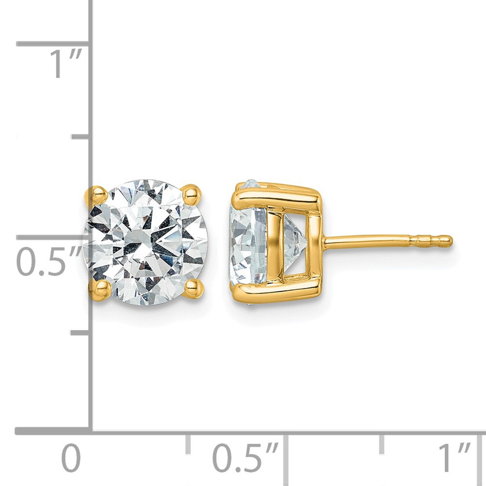True Origin Lab Grown Diamond VS+ F+ Round Four Prong Heavy Weight Complete Stud Earrings