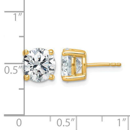 True Origin Lab Grown Diamond VS+ F+ Round Four Prong Heavy Weight Complete Stud Earrings