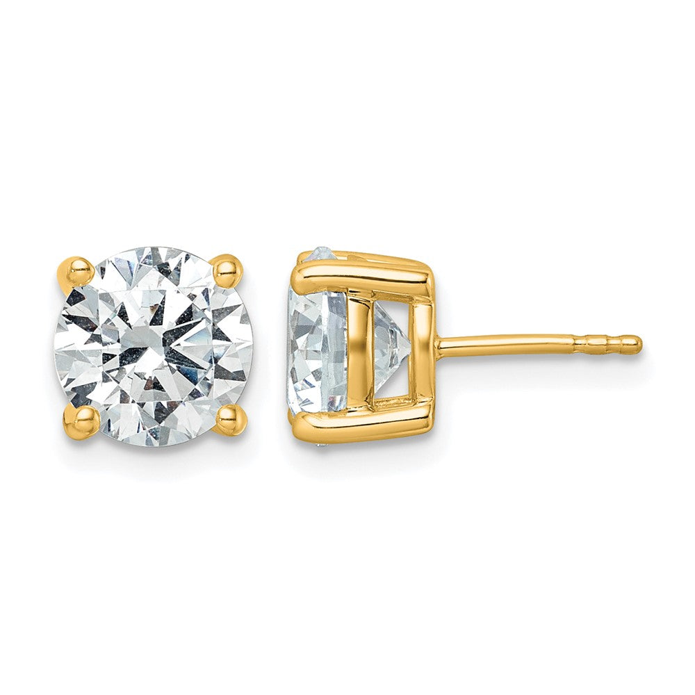 True Origin Lab Grown Diamond VS+ F+ Round Four Prong Heavy Weight Complete Stud Earrings