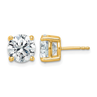 True Origin Lab Grown Diamond VS+ F+ Round Four Prong Heavy Weight Complete Stud Earrings