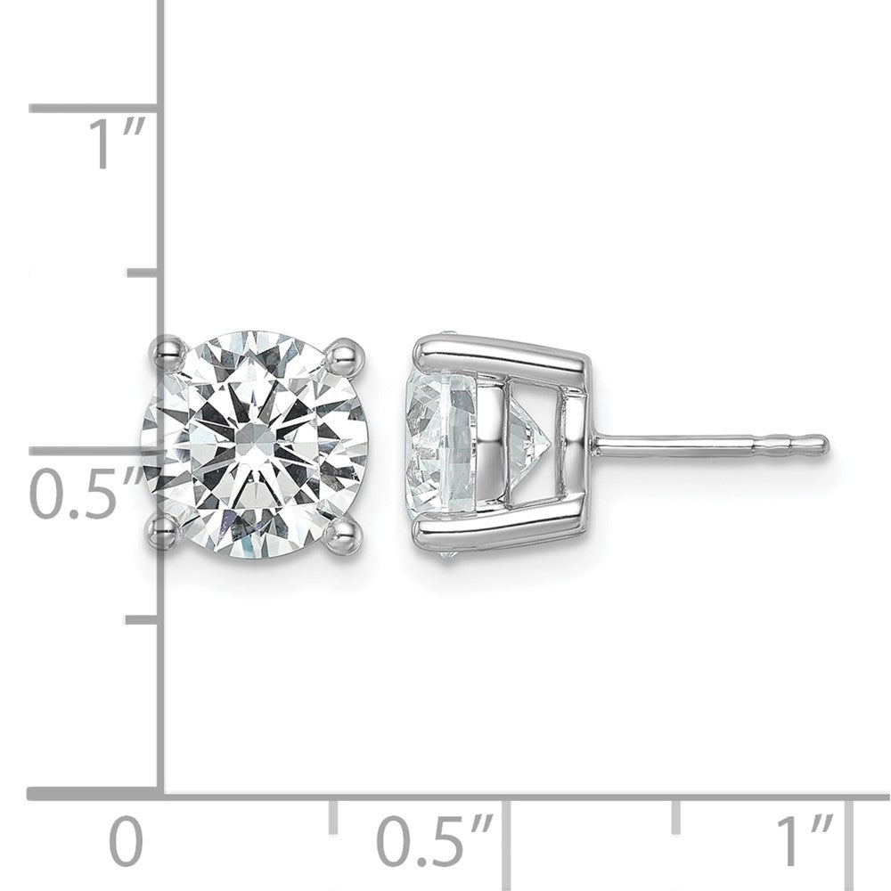 True Origin Lab Grown Diamond VS+ F+ Round Four Prong Heavy Weight Complete Stud Earrings