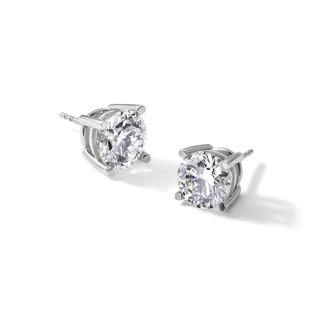 True Origin Lab Grown Diamond VS+ F+ Round Four Prong Heavy Weight Complete Stud Earrings