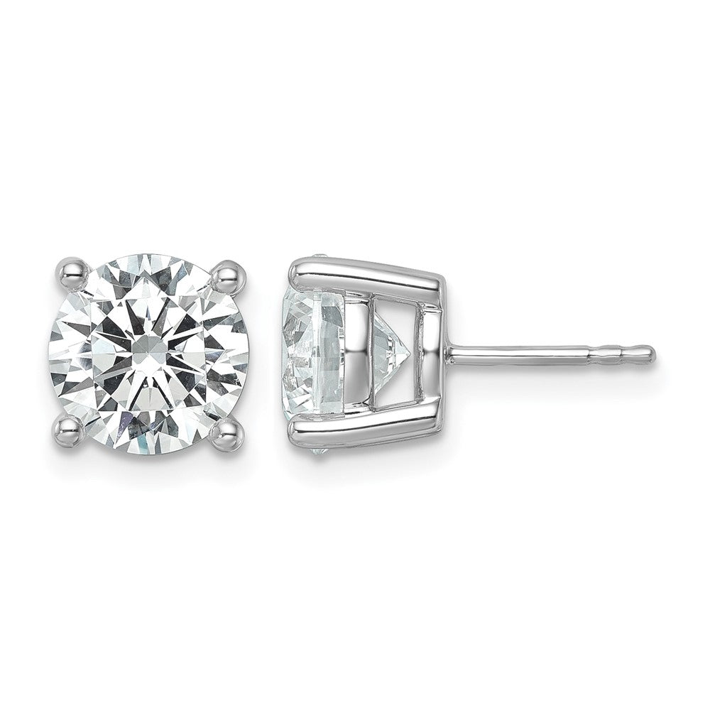 True Origin Lab Grown Diamond VS+ F+ Round Four Prong Heavy Weight Complete Stud Earrings
