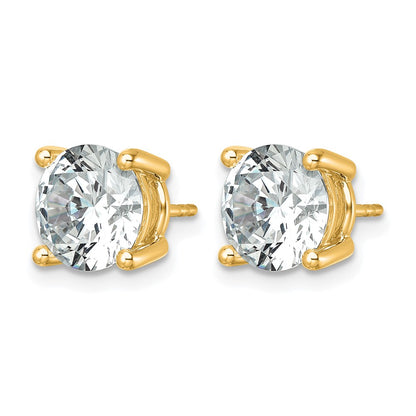True Origin Lab Grown Diamond VS+ F+ Round Four Prong Heavy Weight Complete Stud Earrings