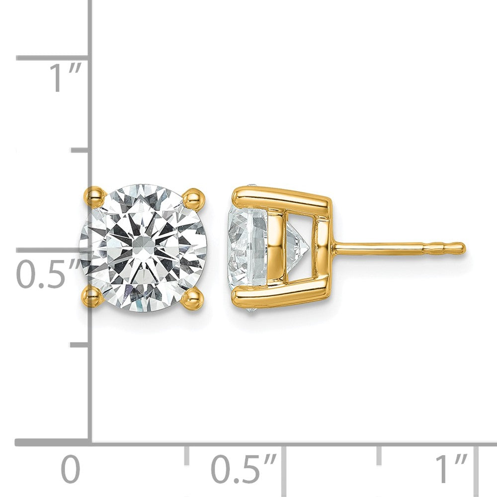 True Origin Lab Grown Diamond VS+ F+ Round Four Prong Heavy Weight Complete Stud Earrings