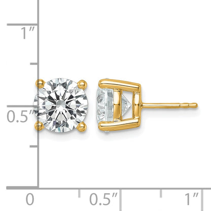 True Origin Lab Grown Diamond VS+ F+ Round Four Prong Heavy Weight Complete Stud Earrings