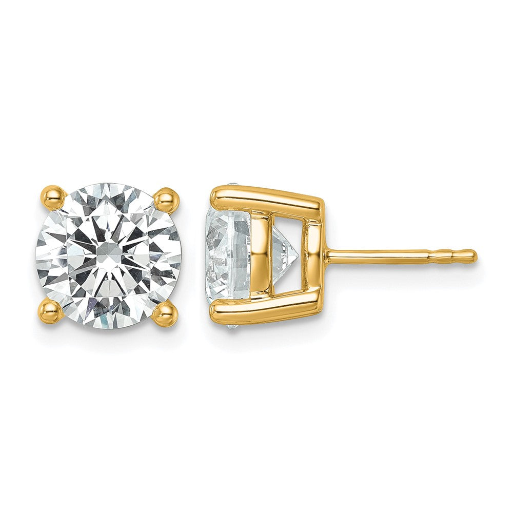 True Origin Lab Grown Diamond VS+ F+ Round Four Prong Heavy Weight Complete Stud Earrings