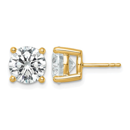 True Origin Lab Grown Diamond VS+ F+ Round Four Prong Heavy Weight Complete Stud Earrings