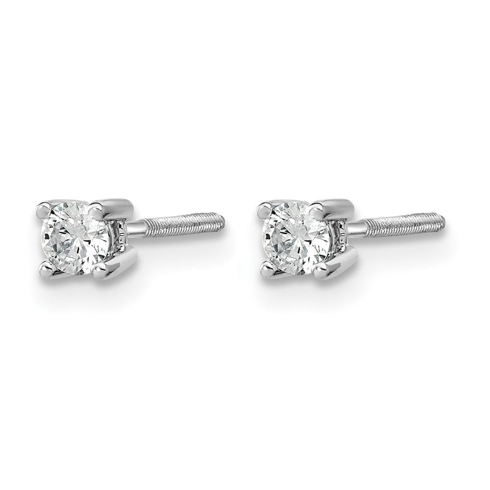 True Origin Lab Grown Diamond VS+ F+ Round Four Prong Heavy Weight Screw Back Complete Stud Earrings