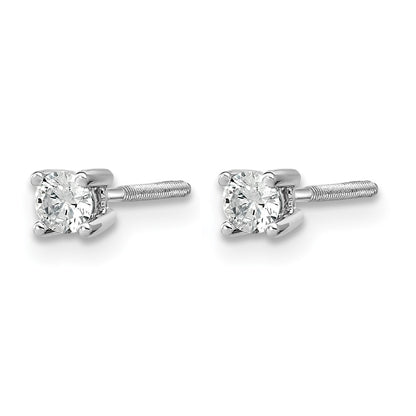 True Origin Lab Grown Diamond VS+ F+ Round Four Prong Heavy Weight Screw Back Complete Stud Earrings