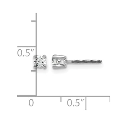 True Origin Lab Grown Diamond VS+ F+ Round Four Prong Heavy Weight Screw Back Complete Stud Earrings