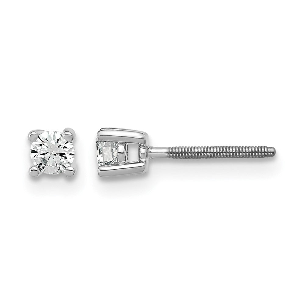 True Origin Lab Grown Diamond VS+ F+ Round Four Prong Heavy Weight Screw Back Complete Stud Earrings