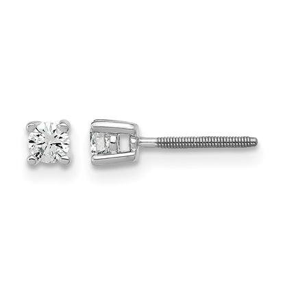 True Origin Lab Grown Diamond VS+ F+ Round Four Prong Heavy Weight Screw Back Complete Stud Earrings