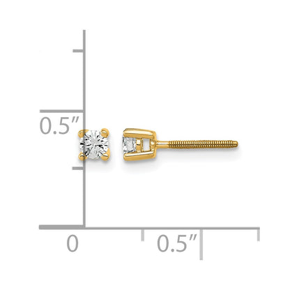 True Origin Lab Grown Diamond VS+ F+ Round Four Prong Heavy Weight Screw Back Complete Stud Earrings