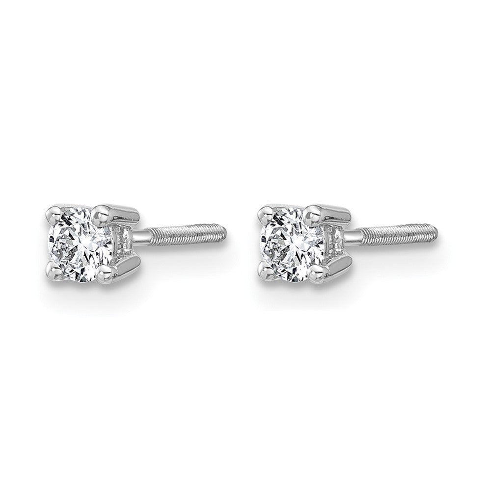 True Origin Lab Grown Diamond VS+ F+ Round Four Prong Heavy Weight Screw Back Complete Stud Earrings
