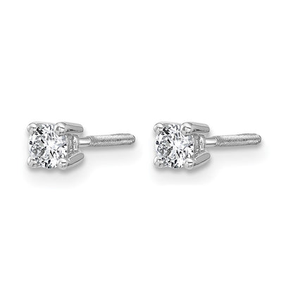 True Origin Lab Grown Diamond VS+ F+ Round Four Prong Heavy Weight Screw Back Complete Stud Earrings