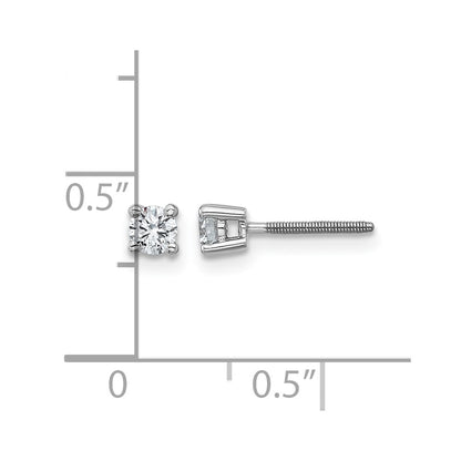 True Origin Lab Grown Diamond VS+ F+ Round Four Prong Heavy Weight Screw Back Complete Stud Earrings
