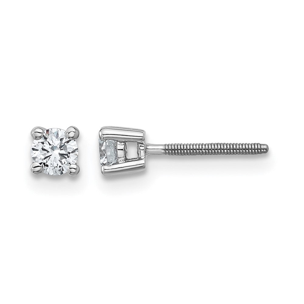 True Origin Lab Grown Diamond VS+ F+ Round Four Prong Heavy Weight Screw Back Complete Stud Earrings
