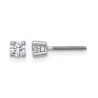 True Origin Lab Grown Diamond VS+ F+ Round Four Prong Heavy Weight Screw Back Complete Stud Earrings